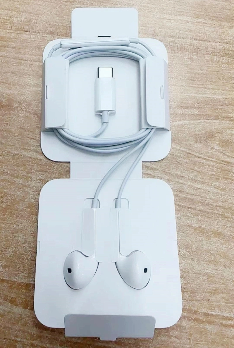 Para iPhone 15 PRO Max USB-C EarPods com fios tipo C Auricular para auscultadores Apple iPad MacBook Handfree Headphone