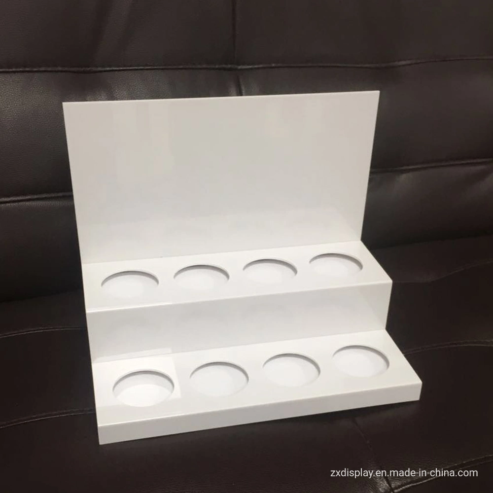 White Acrylic Gum Display Shelf Supermarket Exhibition Equipment