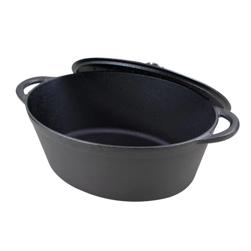 Cookwin Oval 3,8 Quart 4qt fundición Hierro fundido Coserole fundición Hierro Dutch Oven Soup Pot Stock Pot Sauce Pot