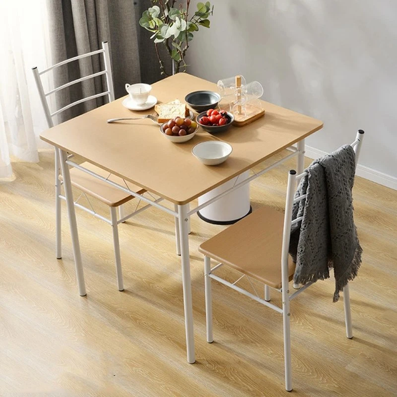 Moderner einfacher Stil 3-teiliger Esstisch und Stühle Set 0048