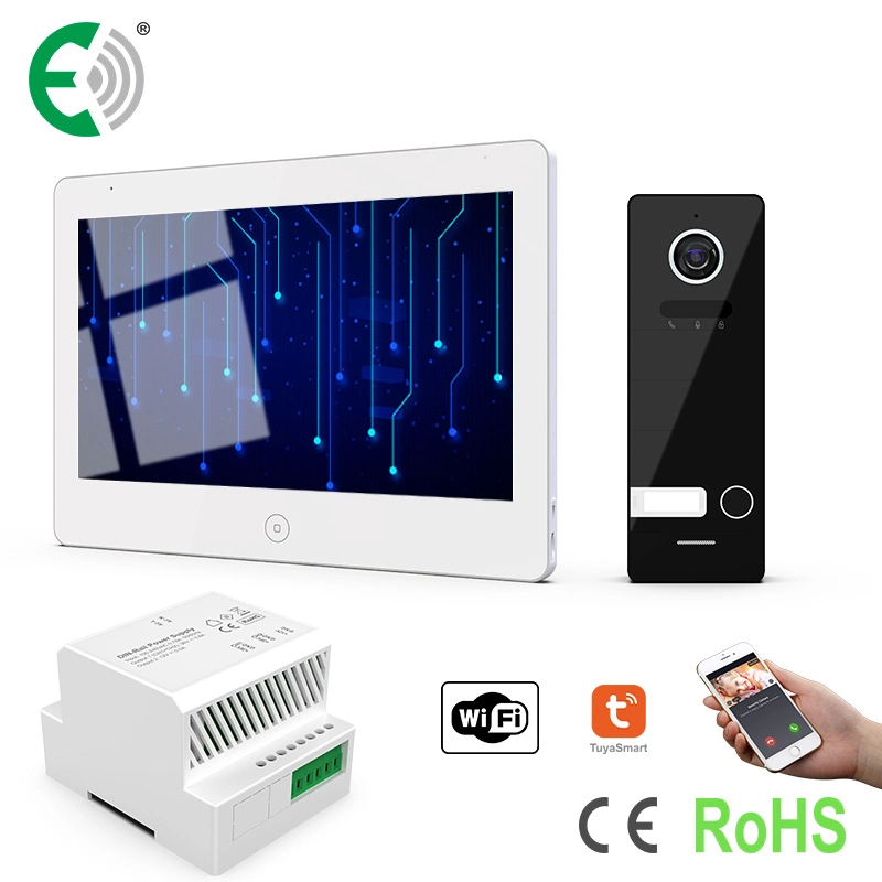 10.1" Touch Screen 2-Wire Home Security Video Doorphone Interphone System