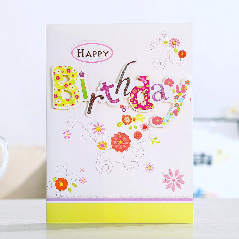 Wholesale/Supplier Printing Logo Hot Square Birthday Carton Packaging Holiday 3D Card