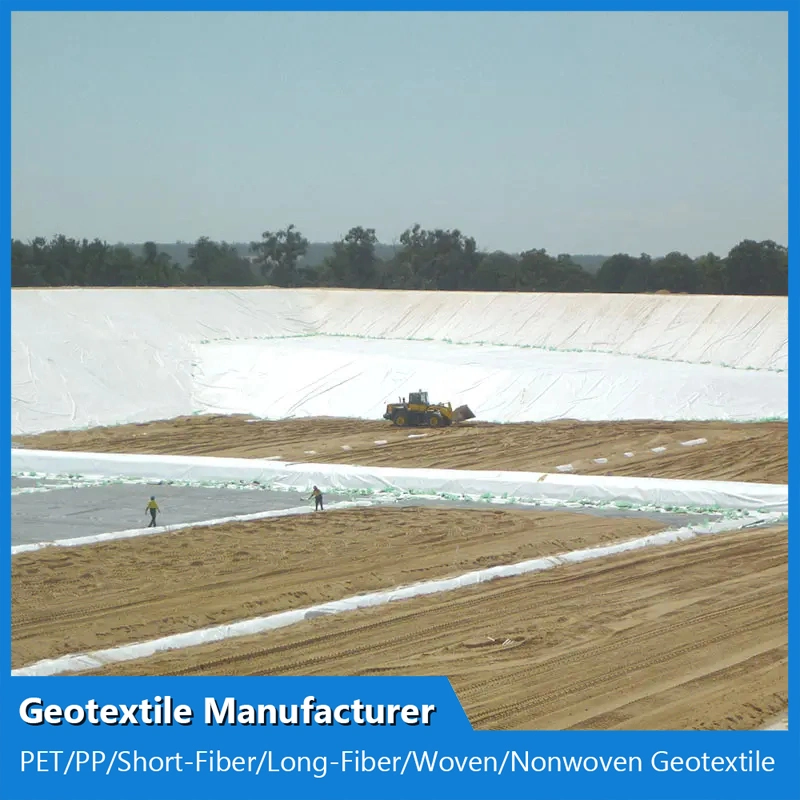 فتيلة بوليستر للحيوانات الأليفة/ألياف طويلة غير منسوجة Geotextile جهة تصنيع الفلترة ومكافحة تسرب المياه من اجل محطة معالجة مياه الصرف الصحى/محطة طمر النفايات/التخزين الملوث