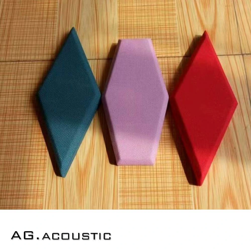 AG. Acoustic placa decorativa embalados em tecido painéis de parede insonorizante