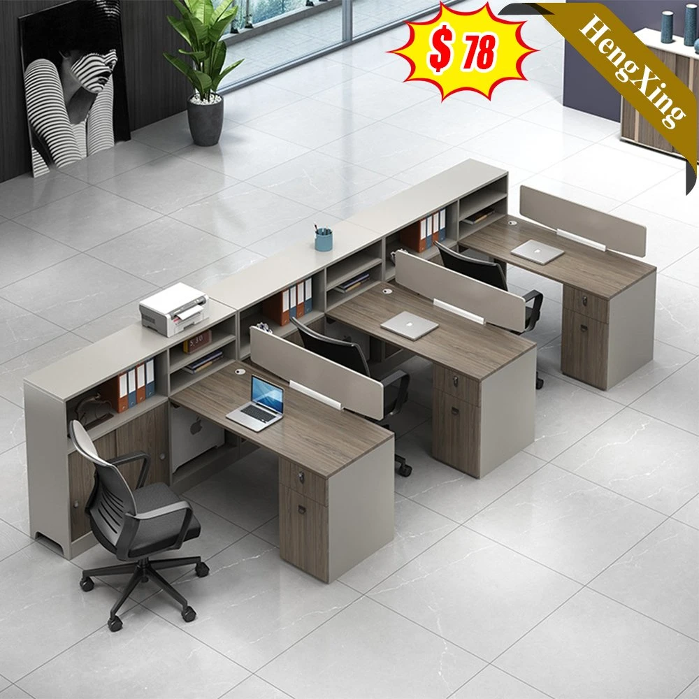 Hot Sale Office Furniture Melamine Wood Storage Office Partition 8 People Workstation