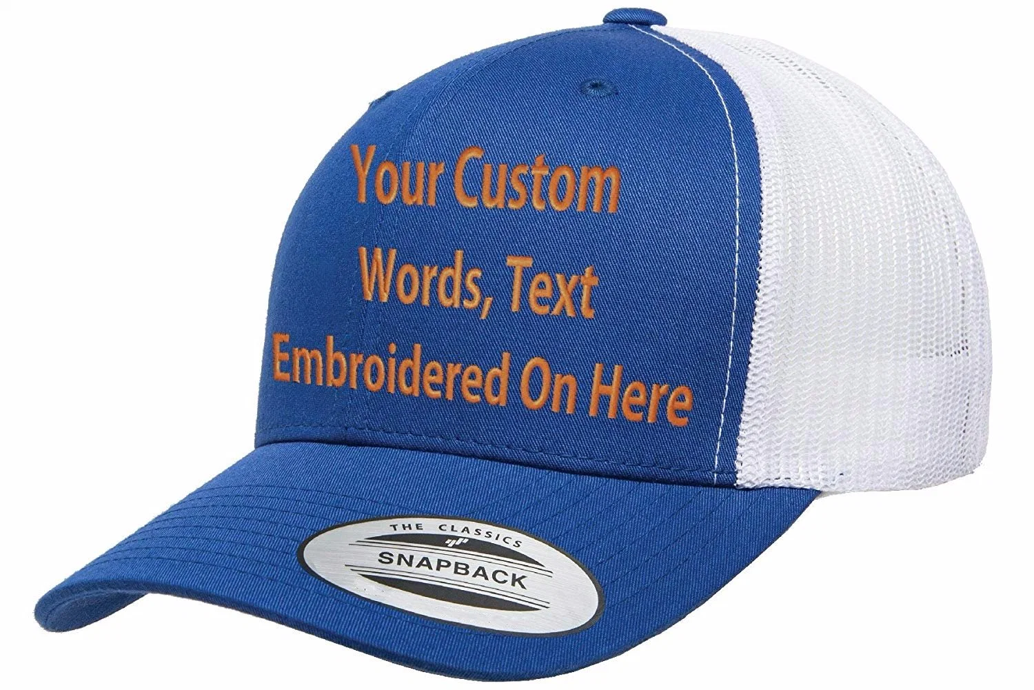 Wholesale/Supplier Personalized Custom Embroidered Printing Text Logo Foam Cotton Baseball Curved Bill Snapback Trucker Mesh Cap