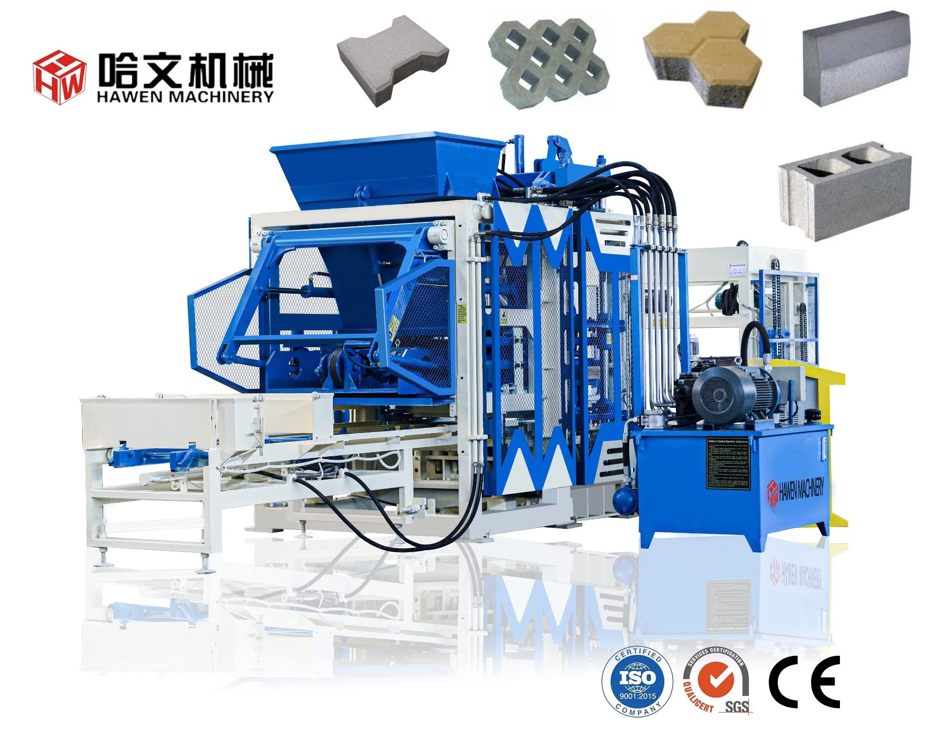 Fully Automatic Construction Machinery Automatic Concrete Block and Brick and Paver Production Line