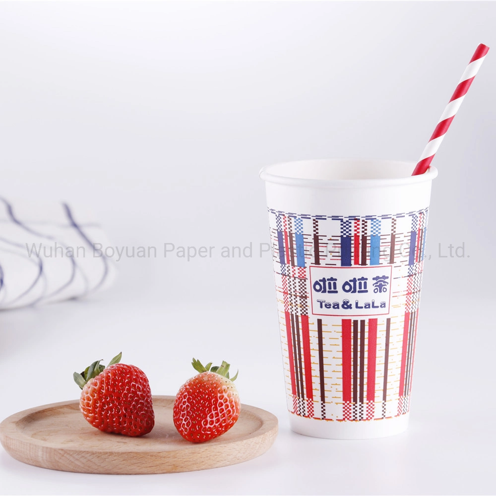 Custom Logo Printing Takeaway Disposable Paper Cups for Hot Beverage / Coffee/ Tea with PE Coating