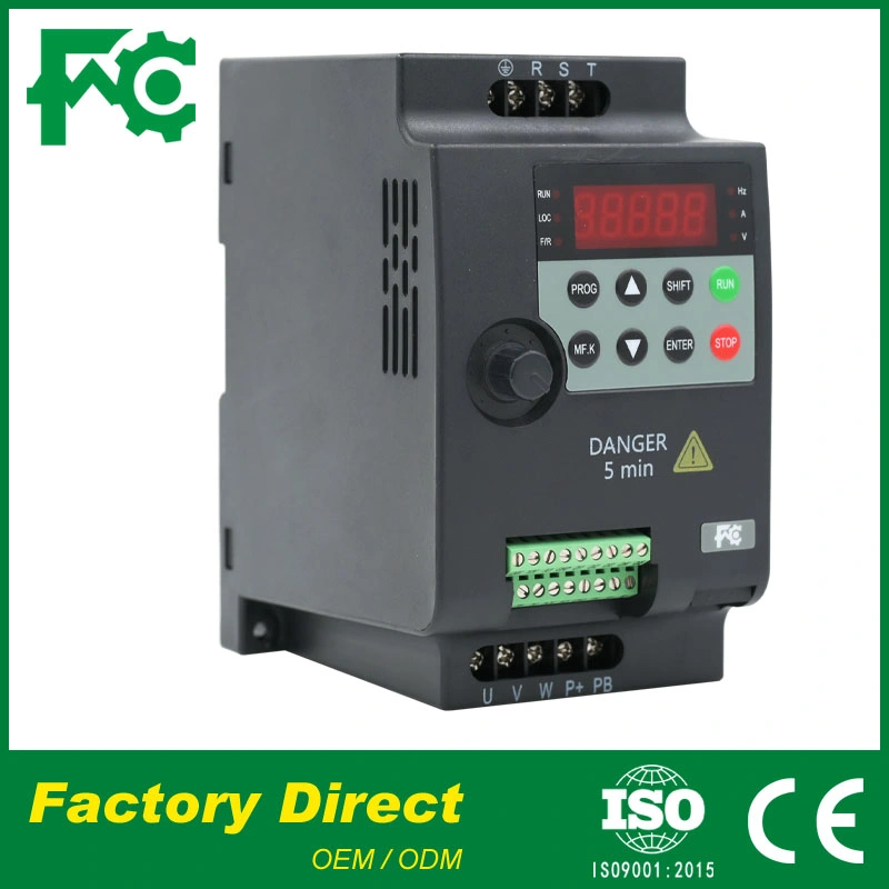 China FC100e 220V 380V 5,5kW 7,5kW AC Drive para motor Control de velocidad
