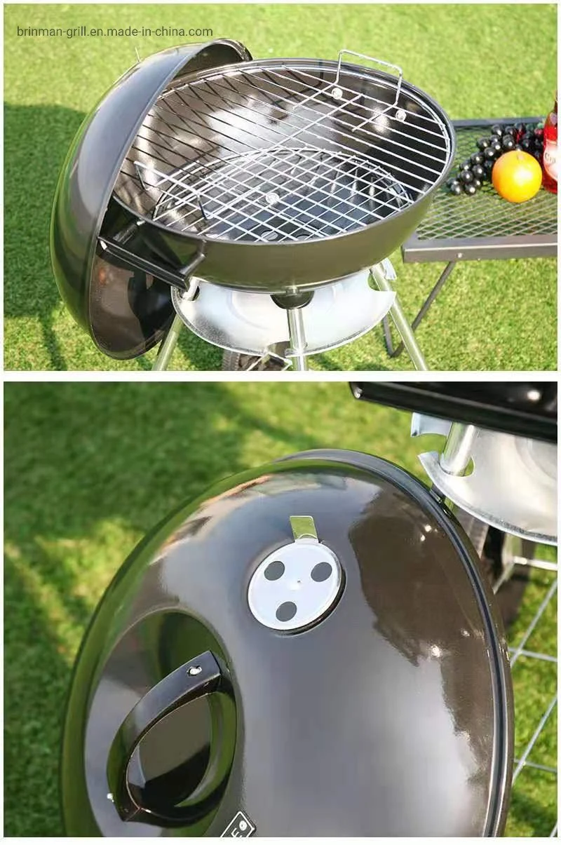 2021hot Selling Outdoor Garden 22 Inch Two Wheels Portable Large Patio Classic Kettle Charcoal Grill