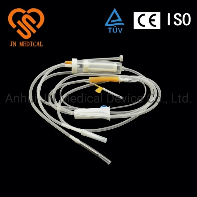 CE ISO Sterilization de óxido de etileno fornecimento médico Disposable Infusion Set / Conjunto IV com agulha de seringa