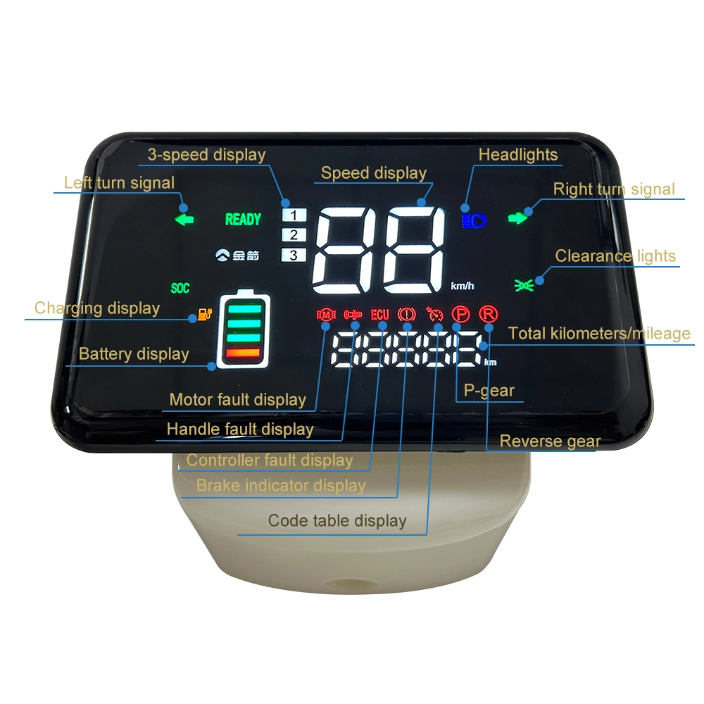 48V - 96V Elektrisches Motorrad / Scooter Geschwindigkeitsmesser / LCD Anzeige für Universal Digital Tachometer