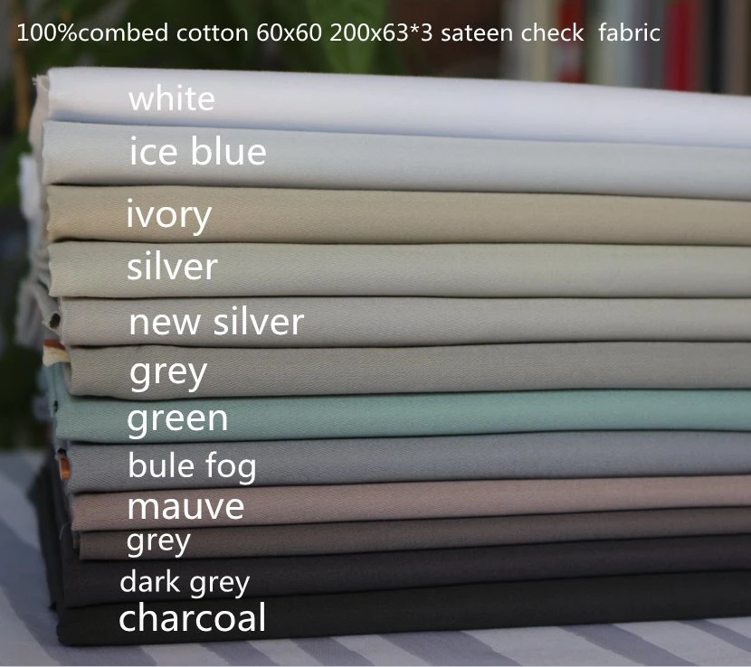 240tcwholesale Hotel Textile Sateen Fabric 100% Cotton Satin Fabric for Star Hotel Bedding Fabric in Roll