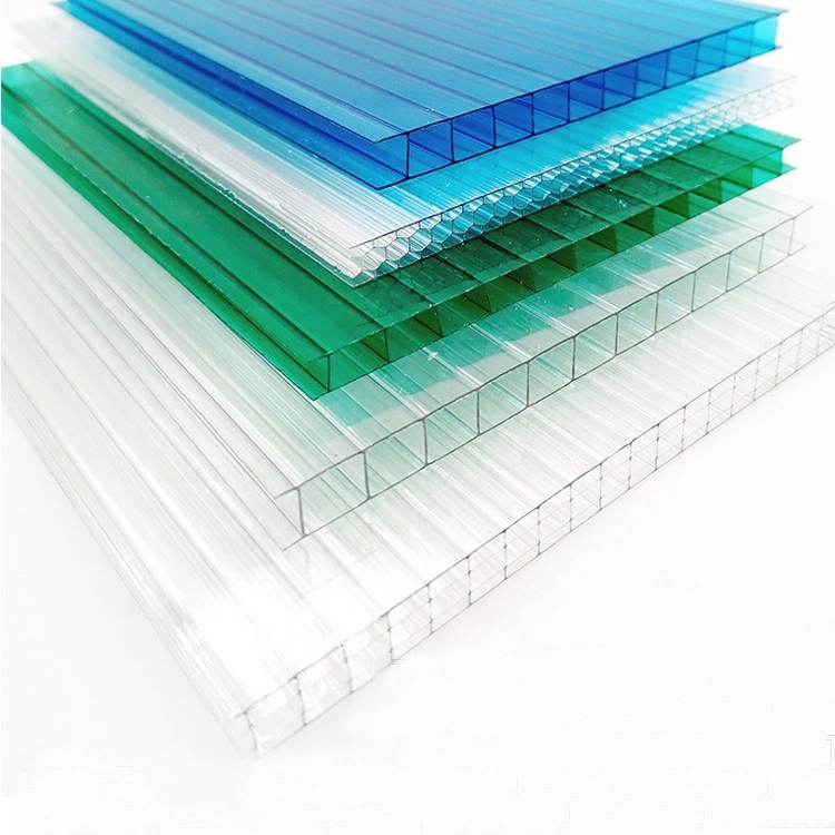 Clear Sunlight PC Polycarbonate Hollow Plastic Wall Sheet Roofing Panels