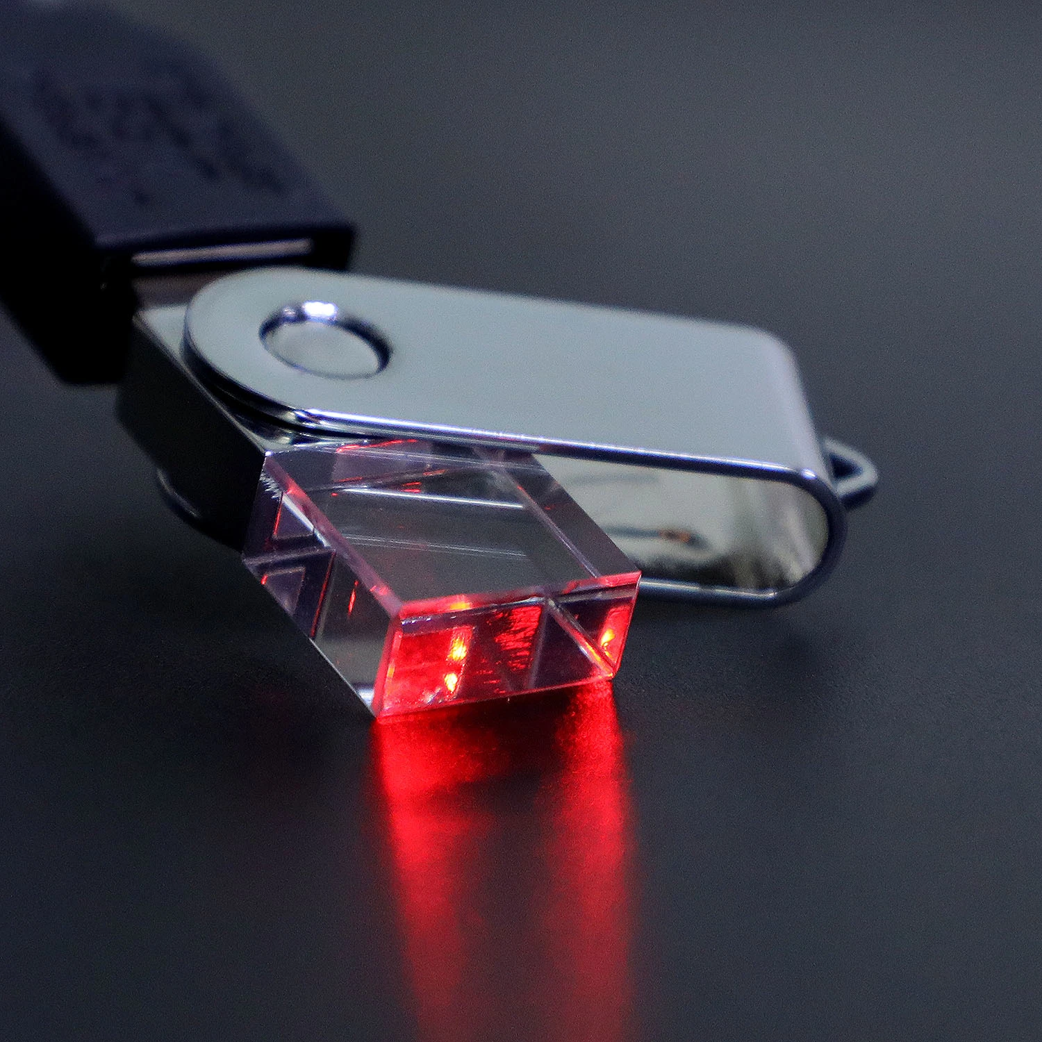 A luz de LED Crystal Logotipo Impressão caneta USB Flash Drive disco flash USB