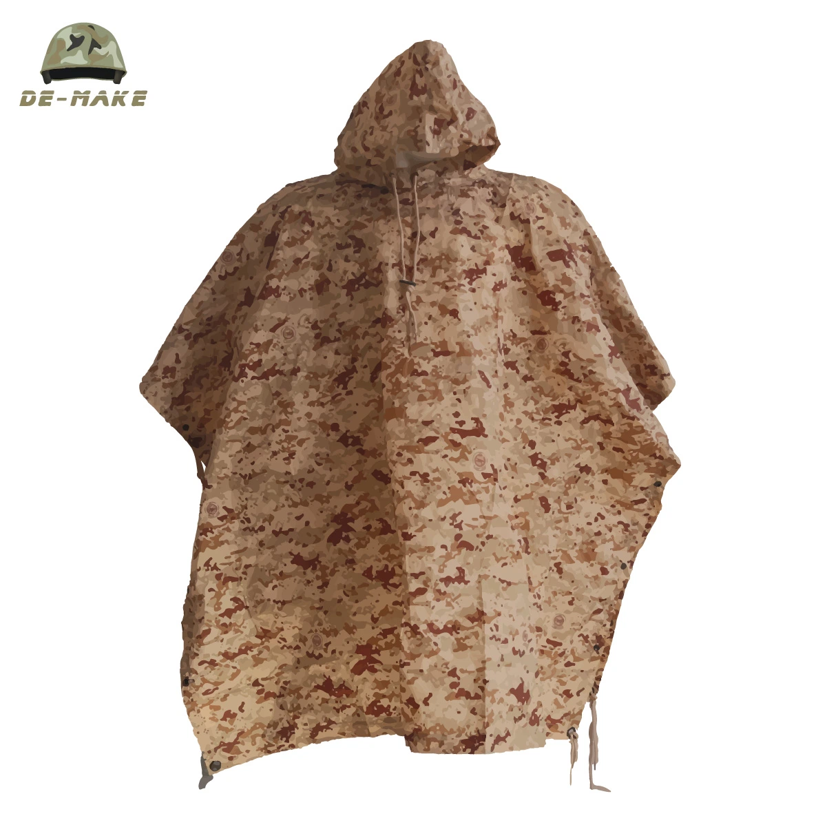 Waterproof Camouflage Raincoat Poncho Camo Military Adults Men Rainwear Rain Poncho for Army