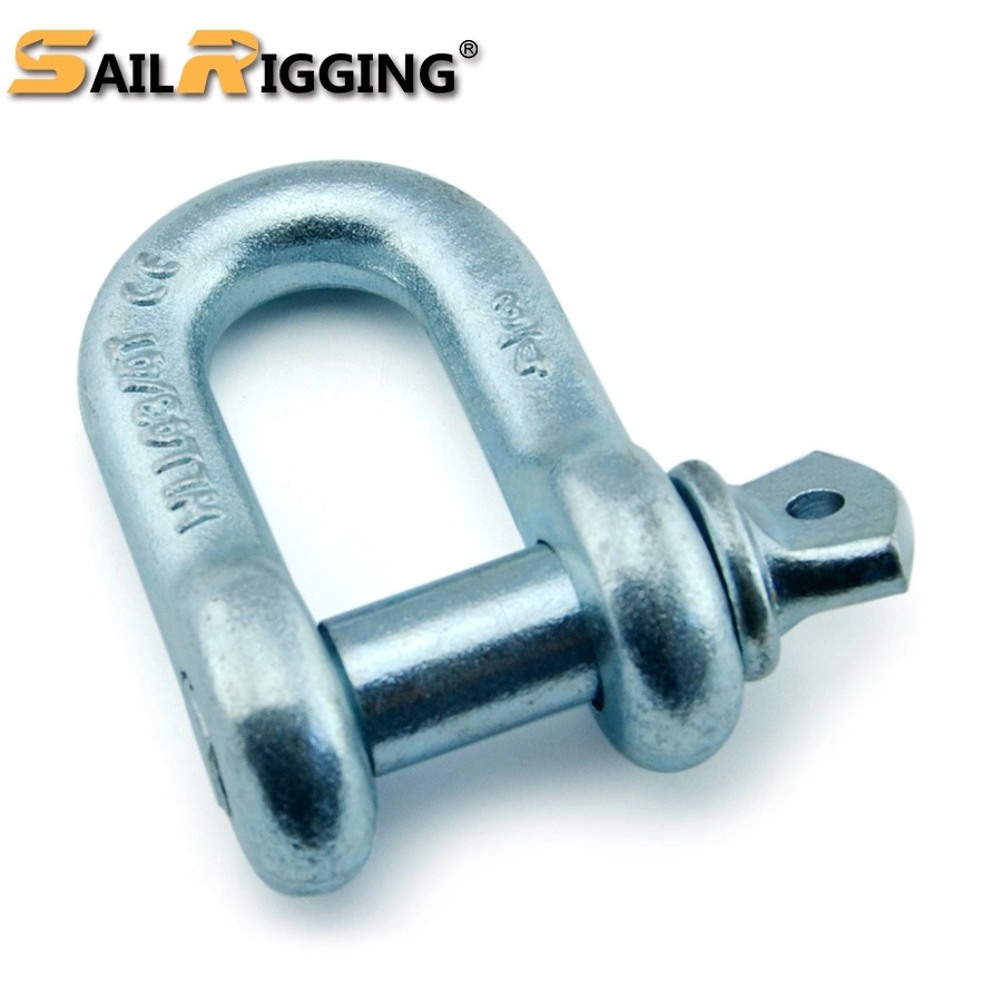 Electric Galvanized Us Type Steel Drop Forged Screw Pin D Shackle Hardware Accessory