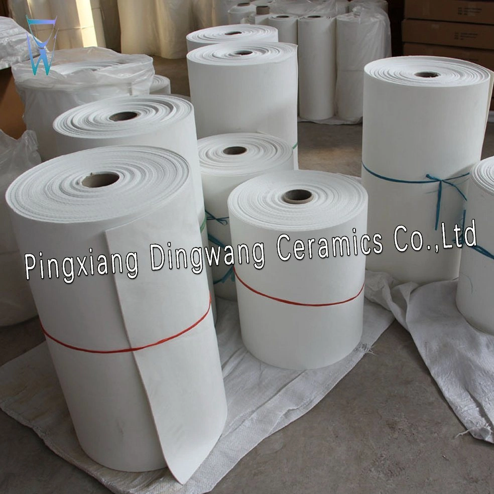 Estabilidad de temperatura alto aislamiento térmico de fibra cerámica de material de rollo de papel