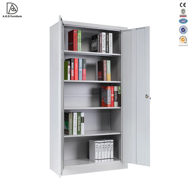 Height Adjustable 2 Doors 1 Piece / Carton Box Metal Filing Furniture Office Bookcase