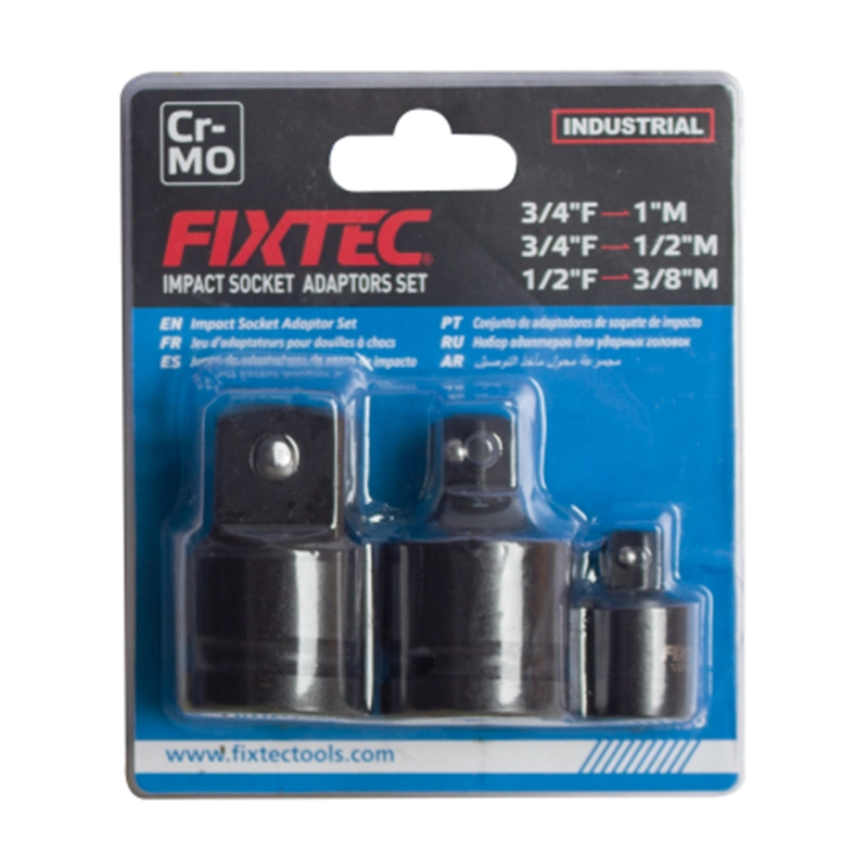 Fixtec 4pcs 1/2"Dr. Juego de vasos de impacto de tuerca de orejeta Protector de rueda motriz Juego de vasos de impacto profundo de pared fina