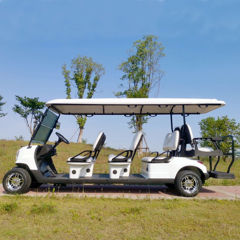 Lithium Battery Powered Golf Cart 8 Seater Electric Shuttle Bus