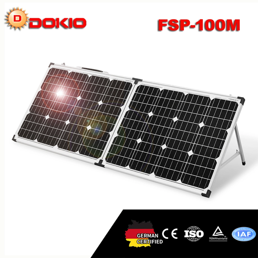 Dokio 100W (2pcs X 50W) Panel solar plegable China Pannello Solare Controlador USB Batería Solar Cell/módulos/cargador del sistema