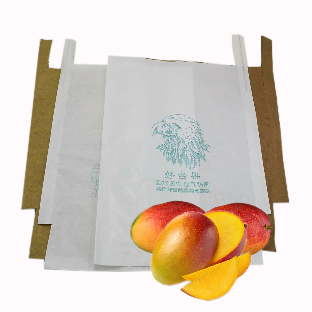 El mejor precio creciente Fruting Protección mango fresco Protector de la uva de la bolsa de papel Kraft bolsas de fruta de la tapa a prueba de agua