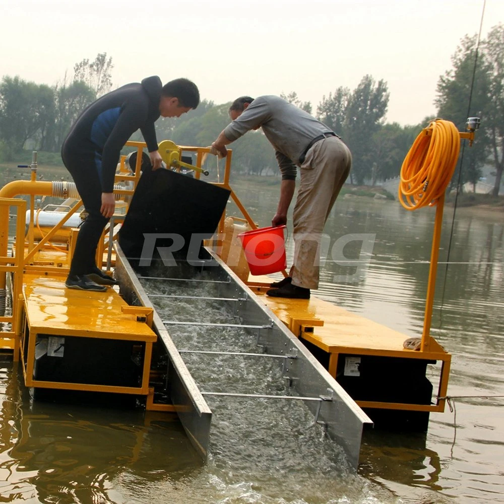 Draga de oro de 6 pulgadas Equipo de minería de oro aluvial Concentrador de oro Dragado de chorro de energía Minería de oro en placeres de río Separador de gravedad de oro