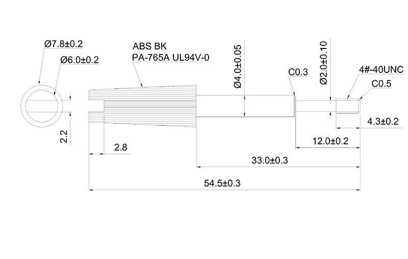 4-40unc M2 M2.5 M3 Slotted Customized ABS Plastic Head Cable Locking Thumb Screws for Serial Cable Fasteners