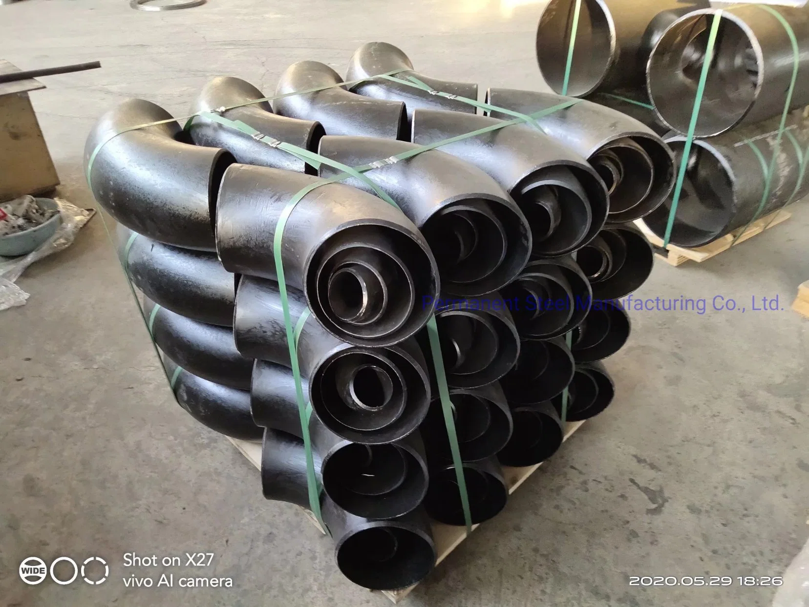 Conveying Pipe Tubular Chain Conveyors System Elbow Diam 8" 219, 1mm Thickness 3.76mm Radius 1300mm Carbon Bend Elbow Tube Bend