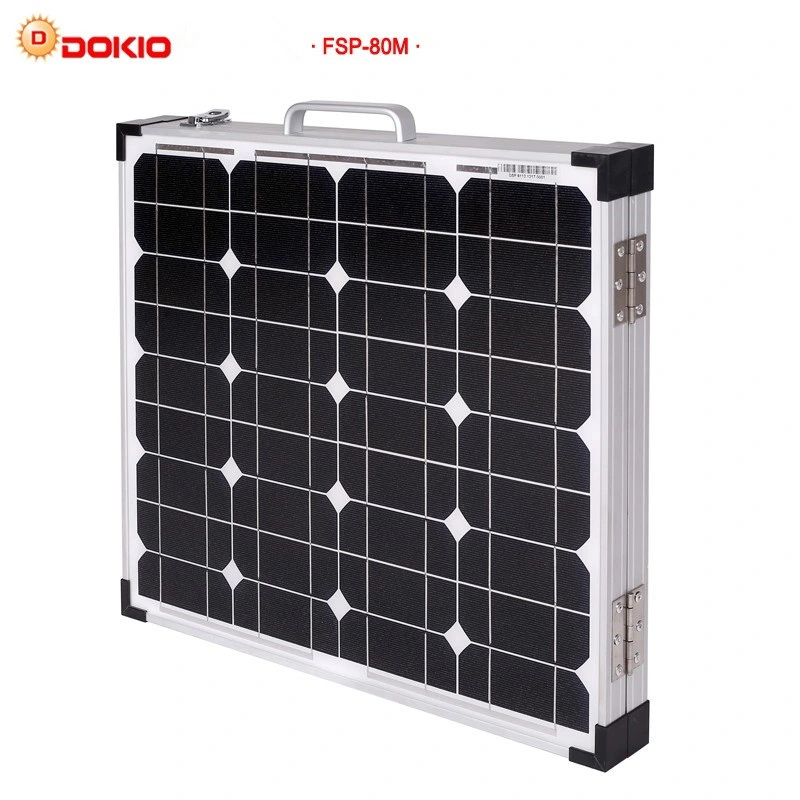 DOKIO 80W (2PCS X 40W) Panel solar plegable China Pannello Solare USB controlador batería solar