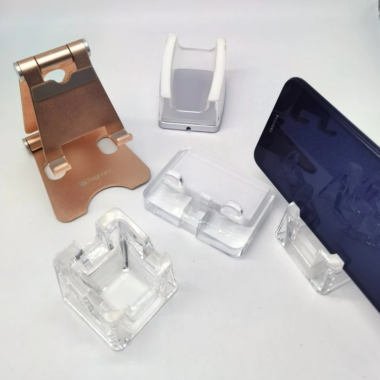 Acrylic Cellphone Display Stand Holder Transparent Work with Alarm System