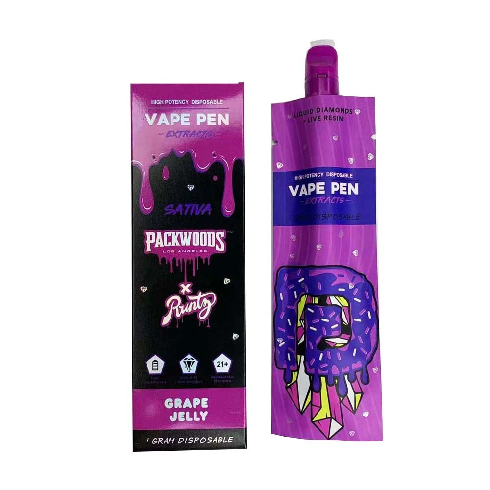 Packwoods X Runty Vape 280mAh desechables pluma recargable 1.0ml vaporizador vainas vacías de la bobina de cerámica de carros de cartuchos