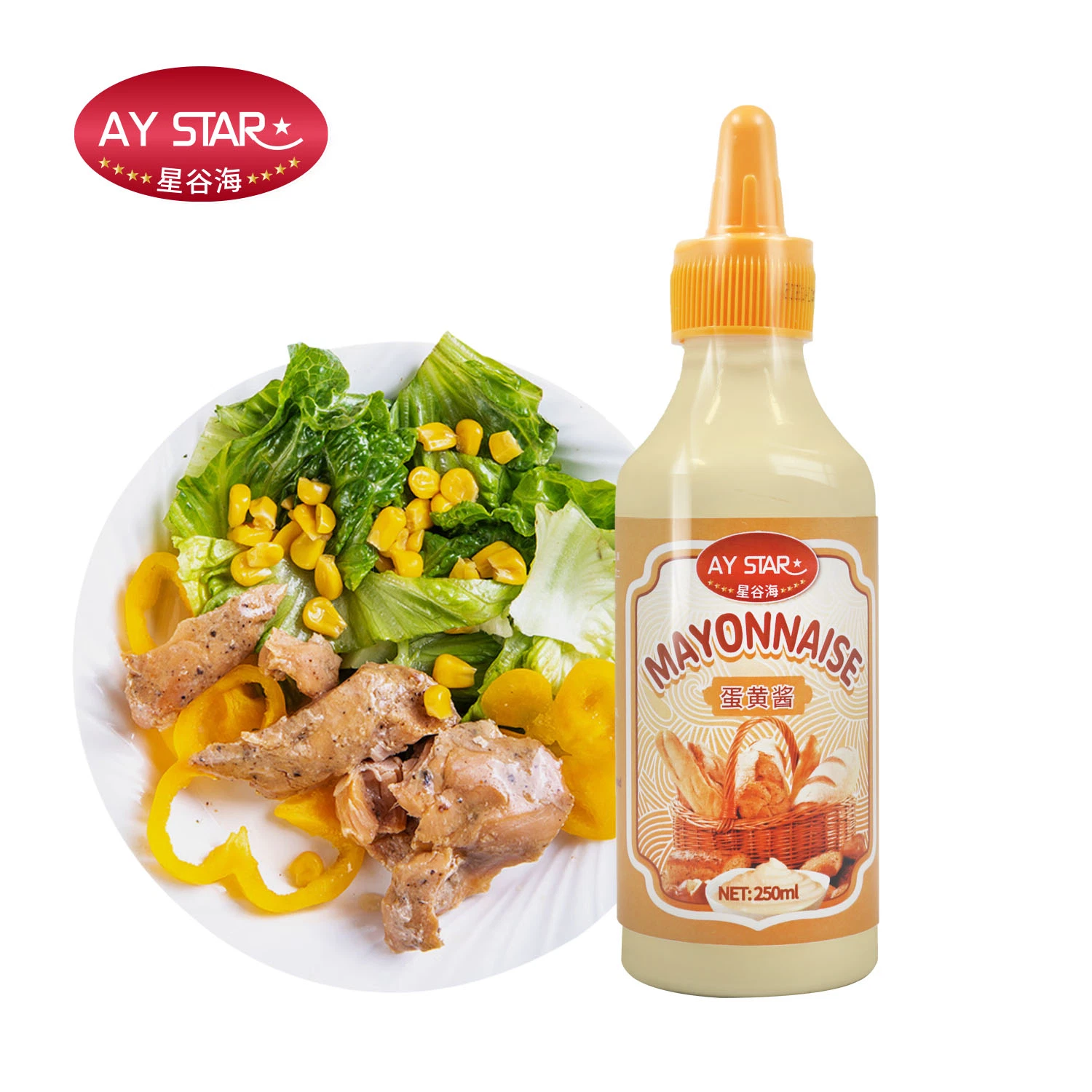 Plastikflasche Ketchup Veganer Salat Dressing Mayonnaise Sauce Mayo