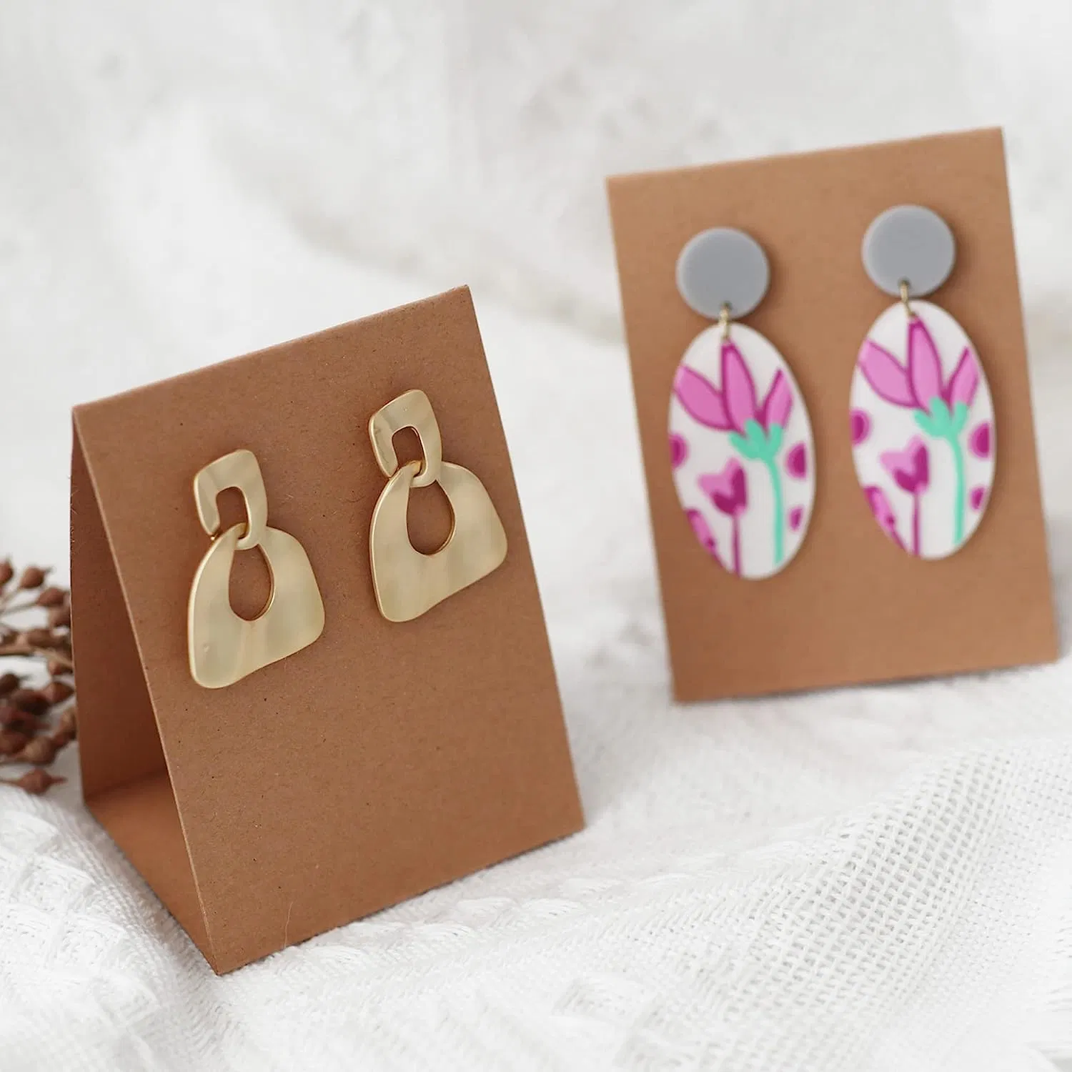 Standing Earring Display Cards Card Holders Paper Hanging Packaging Jewelry Supplies Selling DIY Earrings Retail