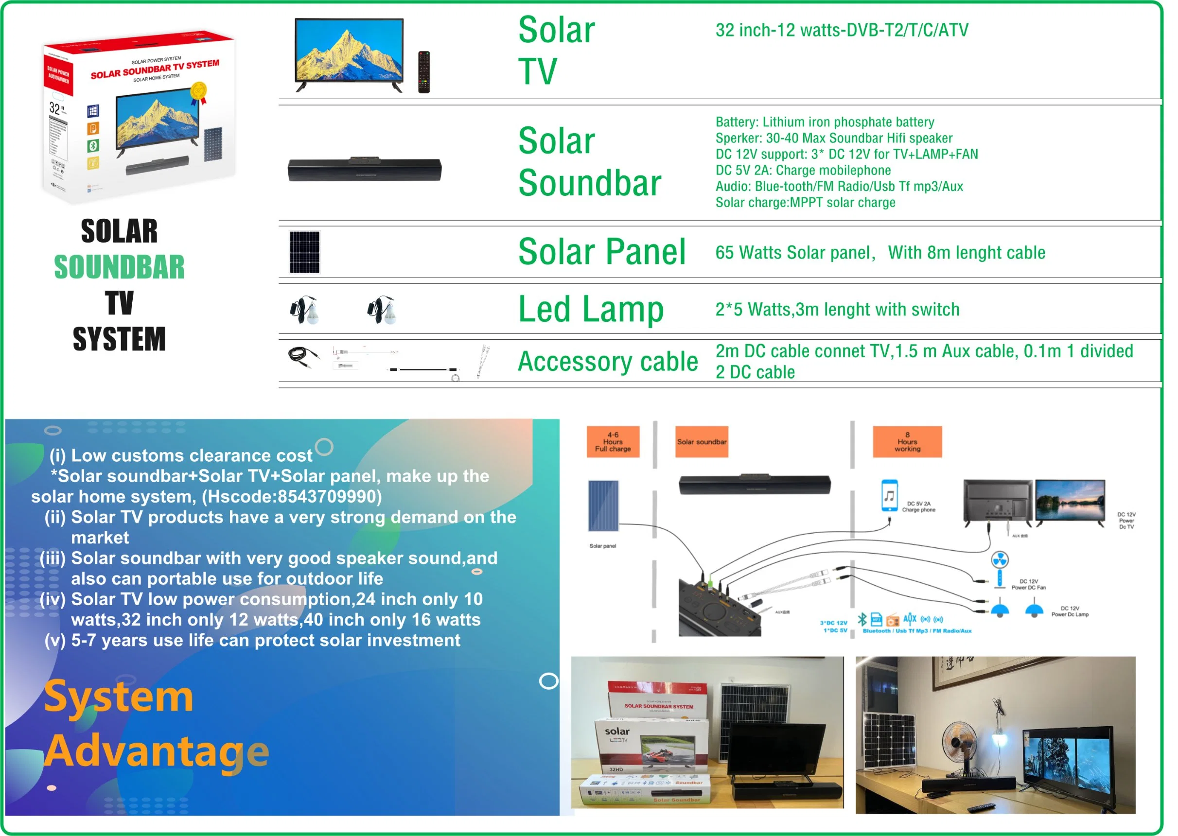 Wireless Bt Soundbar Wireless Home Theatre System Soundbar with Pair Handheld Microphones