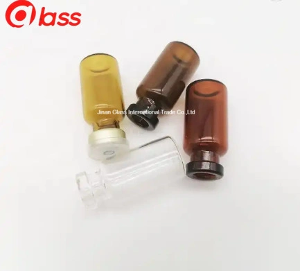 Farmacéutica 2ml 4ml 5ml 6ml 7ml 8ml 10ml 15ml 20ml 30ml viales tubulares de vidrio ámbar transparente Inyección tubo de ensayo estéril Vial