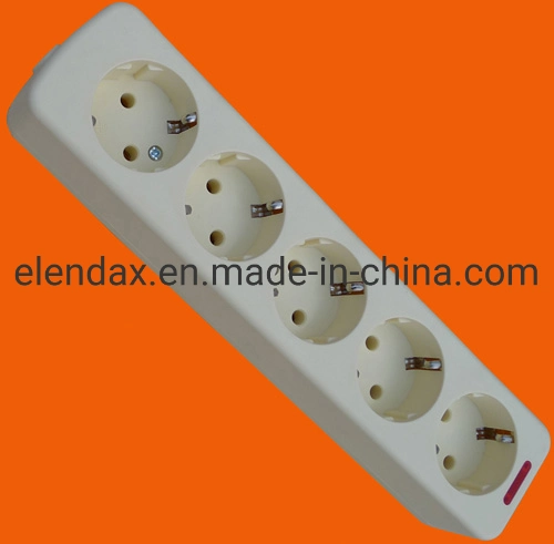 2-Way European Power Cable Socket Light Switch with Earth (E5002ES)