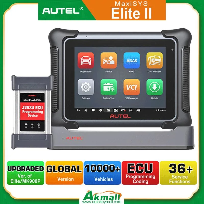 Autel Maxisys Elite II Diagnóstico do Carro 2 Yeras Scanner de diagnóstico Ferramenta automática de atualização gratuita J2534 a programação da ECU Pk Ms908 Elite PRO