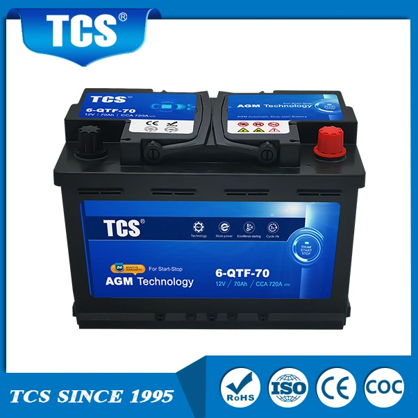 6-Qtf-70 70Ah Auto Batterie Start Stop For All Kinds Of Cars