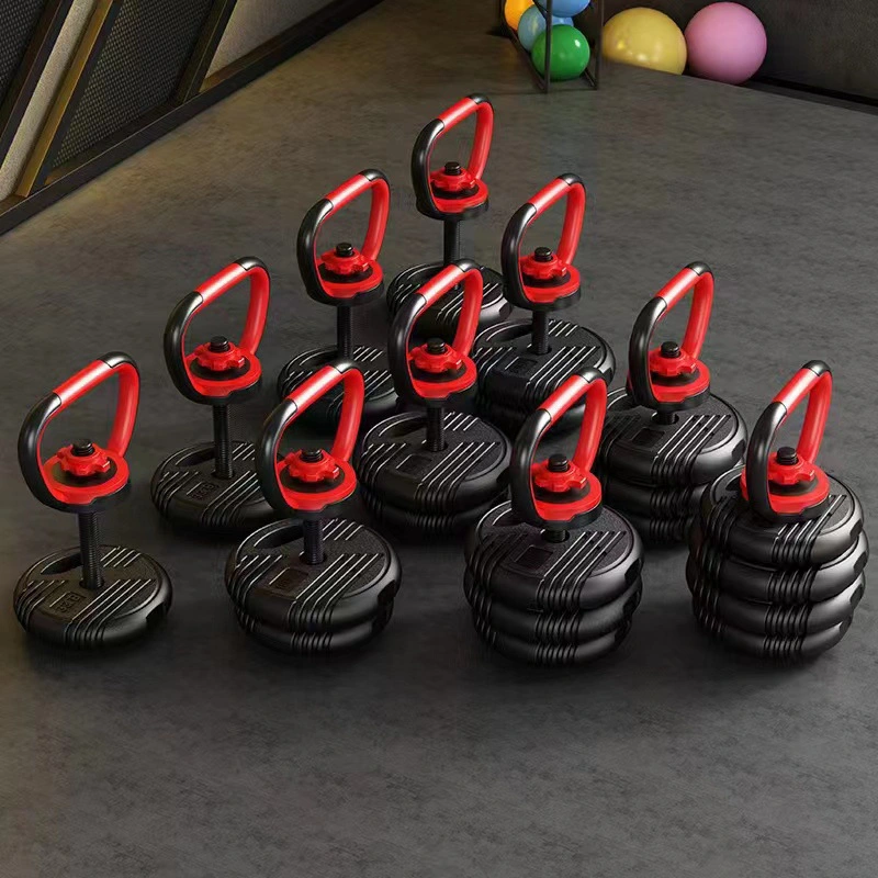 Weightlifting Fitness Factory Cheap Plastic Cement Dumbbells Set Adjustable Dumbbell Set