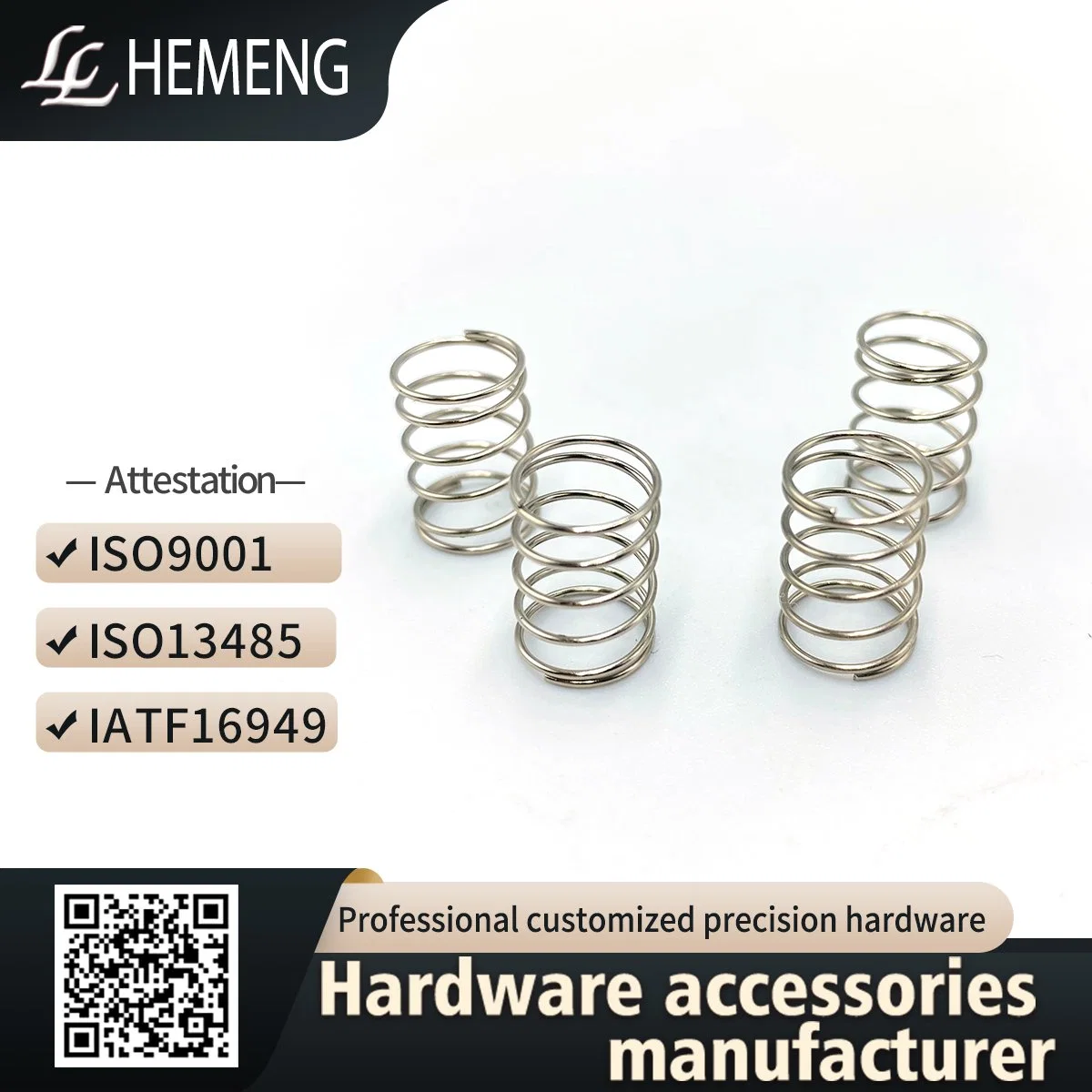 Factory Direct Customized Pressure Coil Metal Stainless Steel Compression Springs (ISO9001/IATF16949)