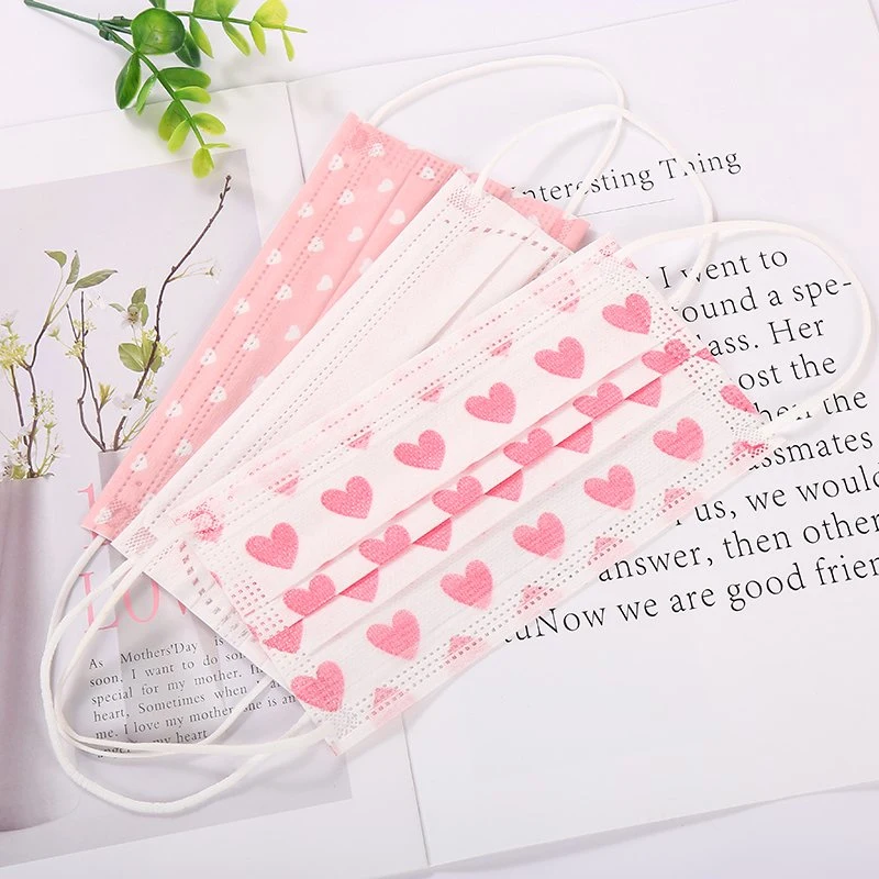 2022 Best Selling 3 Ply 3 Layer Flat Kid Disposable Pink Mask Surgical Medical Child Face Mask with Ear-Loop