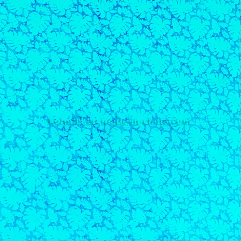 Light Blue Leaf Embossed Cloth for Gift Packing