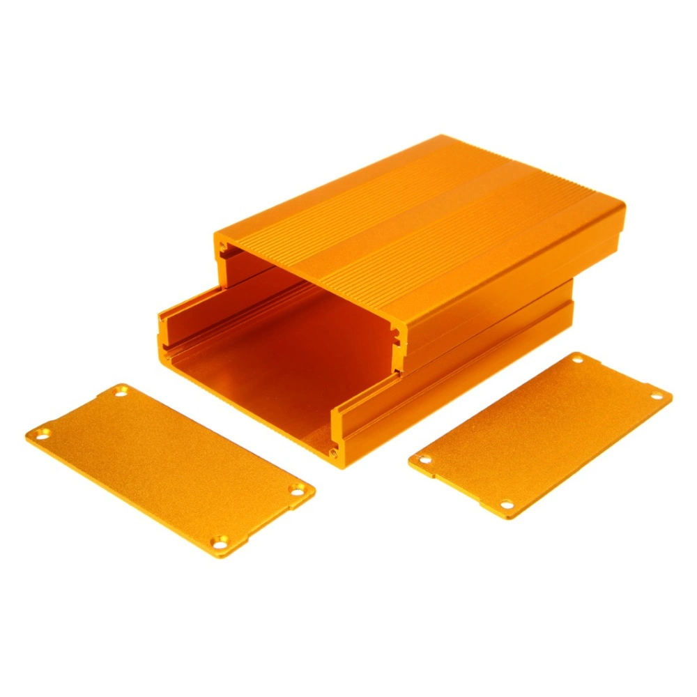 Golden Extruded Aluminum Enclosures PCB Instrument Electronic Project Box Case 100X76X35mm W315