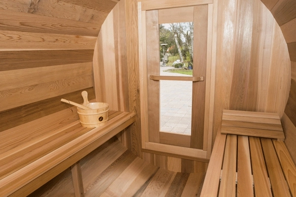 Chambre de sauna à vapeur méditative avec Bluetooth Chambre de sauna en baril