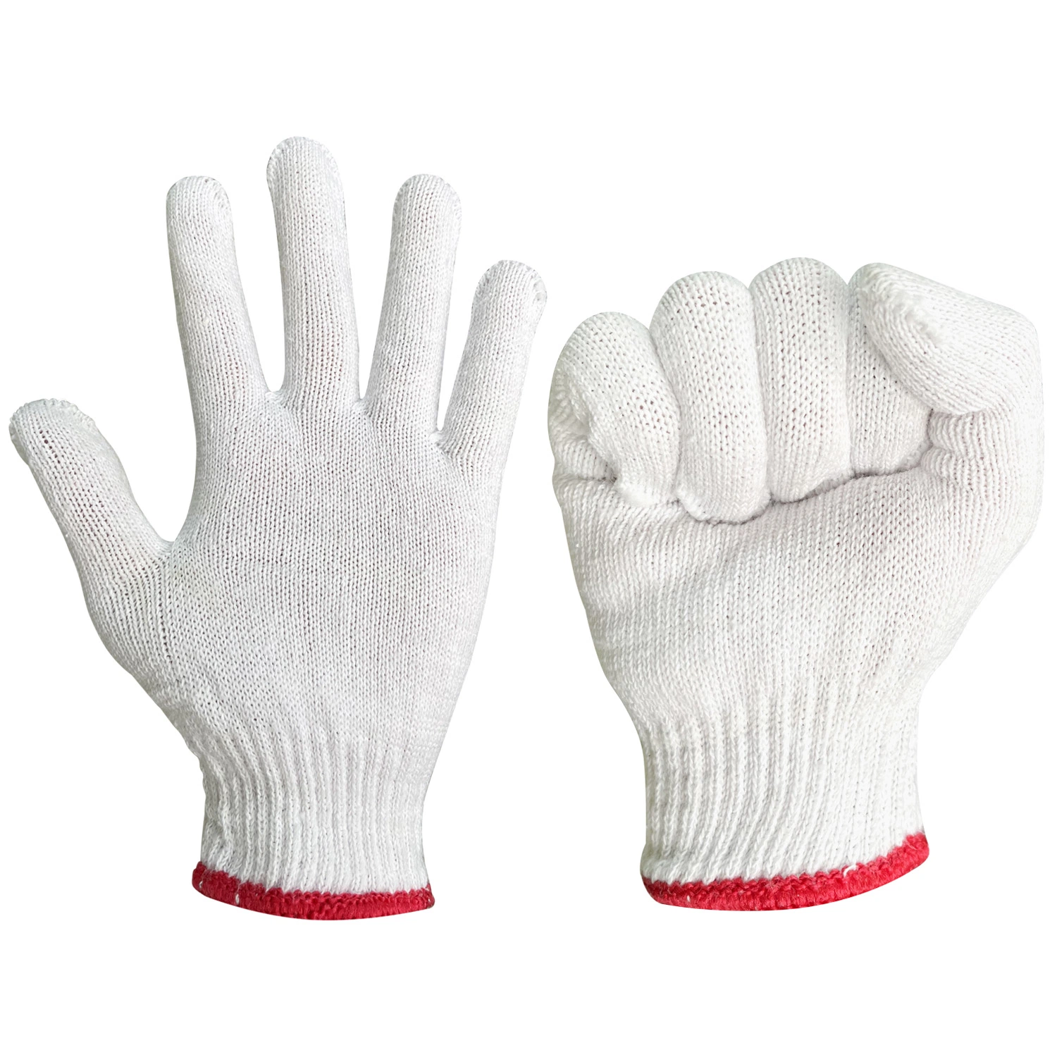 Custom Design Reusable Natural White Cotton Glove Thick Comfortable Hand Protection Safety Gloves