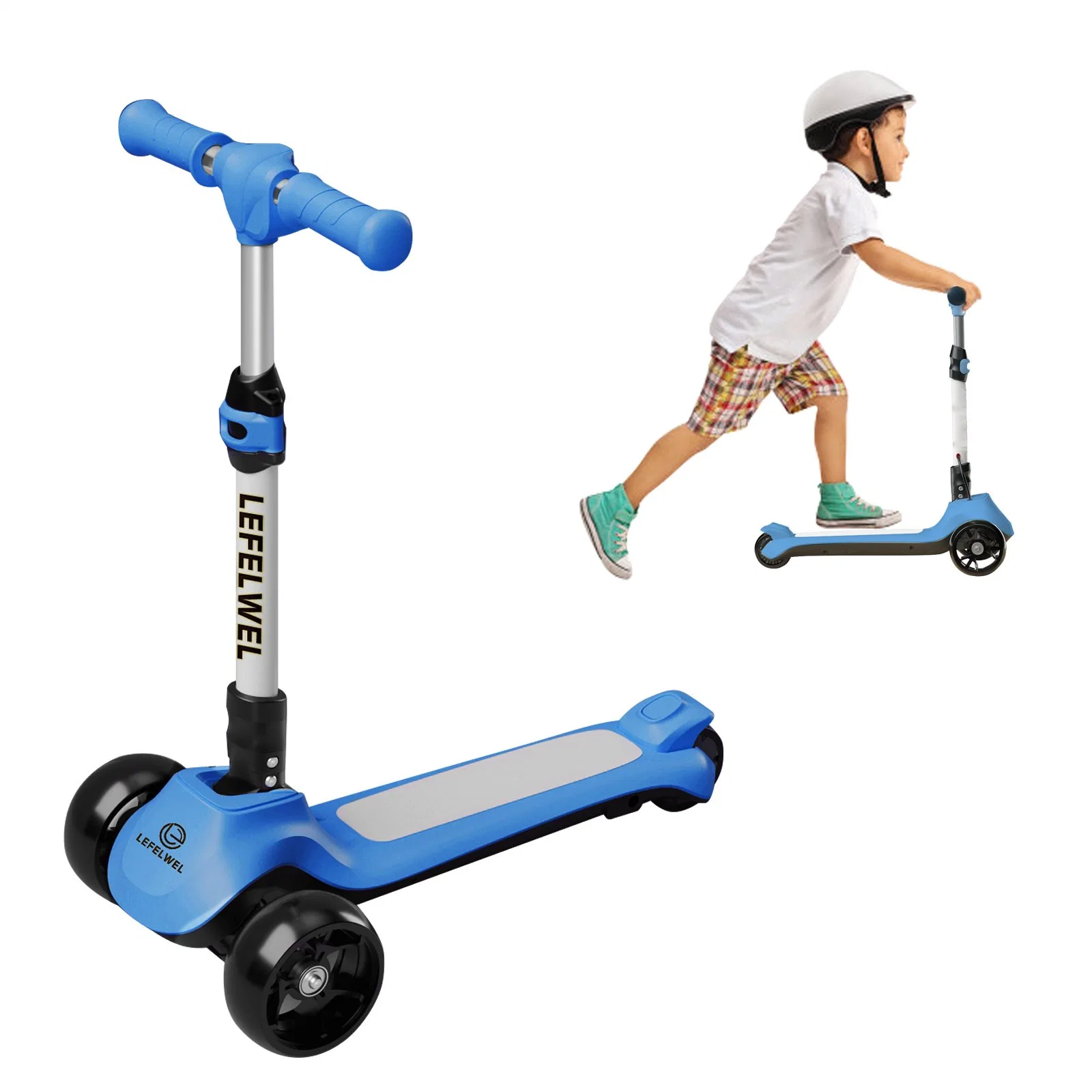 Mini 3-Wheel 2in1 3-12 Boys Girls Electric Kids Scooters Fold-Able Mobility Scooters