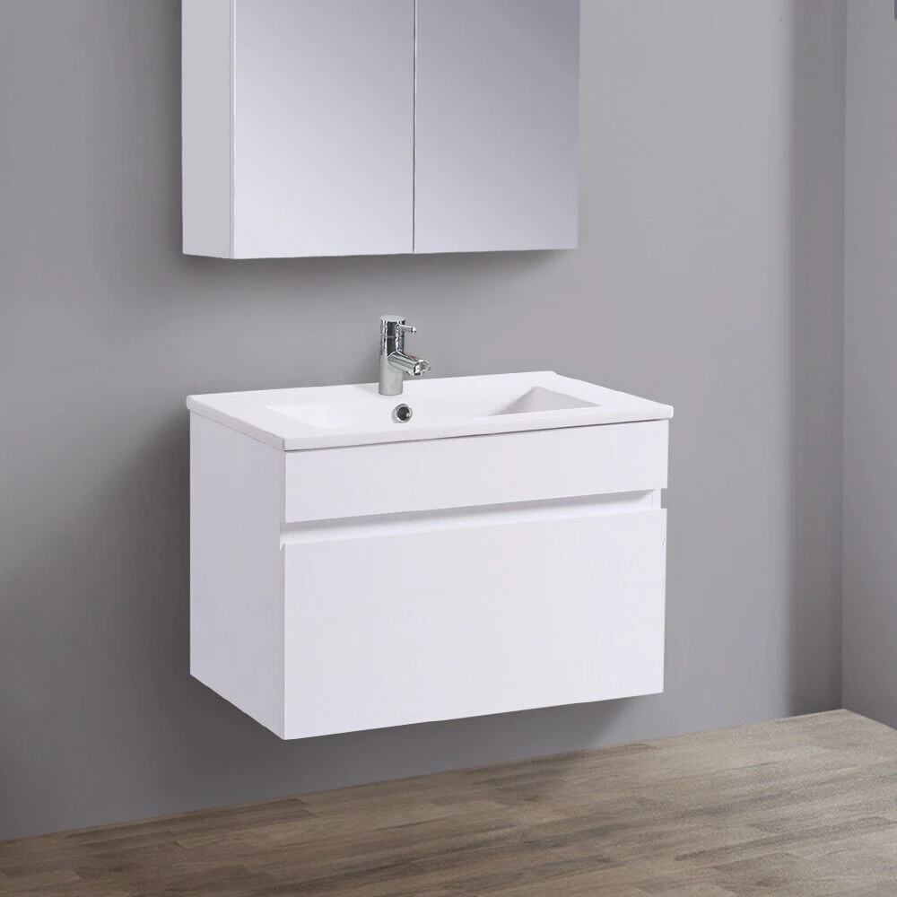 Meuble-lavabo 600 mm, meuble de rangement mural pour lavabo, armoire blanche Mobilier