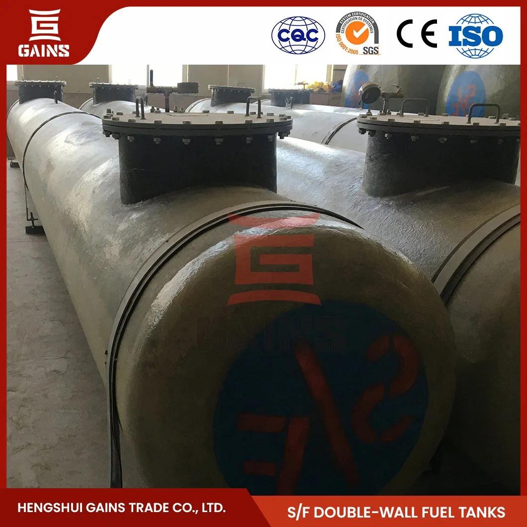 Gains Double Wall Fiberglass Oil Tank Wholesale/Supplierr China Fuel Storage Underground Tank